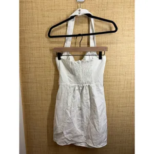 Mare Mare x Anthropologie White Cutout Halter Mini Dress Side Button Size S thumbnail 6