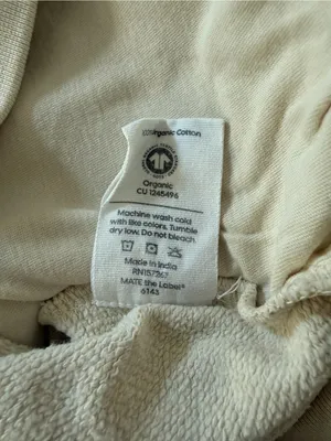 MATE the Label Fleece Quarter Zip Sweatshirt XS Bone thumbnail 10