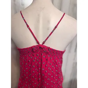 Abercrombie Kids Pink Floral Button-Front Cami Tank Top Size Medium M (Fits Wome thumbnail 3