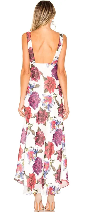 Descanso Maxi Dress in Lilac Floral thumbnail 3