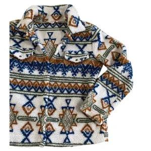 Andrée Southwestern Aztec Fleece Jacket Medium thumbnail 2