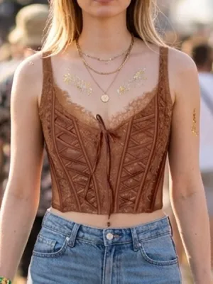 Victoria's Secret Brown Gold Festival Concert Corset Size M NWT thumbnail 1