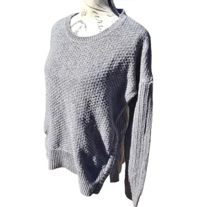Madewell Textured Knit‎ Gray Sweater Crew Neck Long Sleeve Casual Womens Size M thumbnail 2