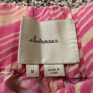 Elevenses Anthropologie pink & yellow striped wide-leg pants size M thumbnail 6