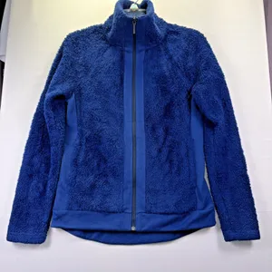 The North Face Womens Blue High Pile Fleece Full Zip Jacket Size Small‎ thumbnail 3