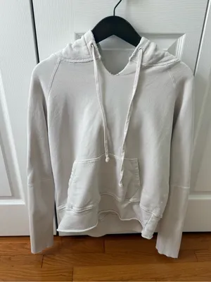 Nili Lotan Janie Hoodie in Chalk thumbnail 2