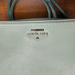 kate spade Mint Green Pebbled Leather Crossbody with Chain Strap thumbnail 2
