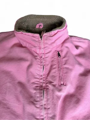 VTG Carhartt Women's RARE Pink Sherpa Lined WIP Work Jacket Size M WJ022 PKR thumbnail 4