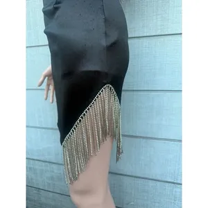 Women’s better be black stain mini dress with rhinestones size small thumbnail 4