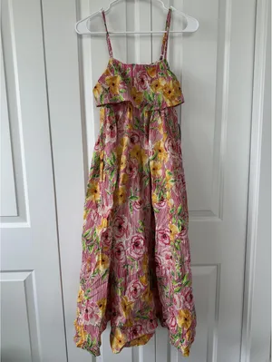 STITCHDROP Barbuda Floral Print Sleeveless Midi Dress NWT Sketch Peony XS thumbnail 3