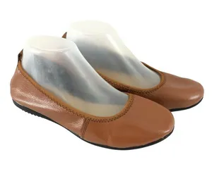 Kunsto Womens Ballet Flats Faux Leather Slip On Brown Size 240 US 6.5 thumbnail 1