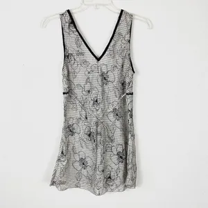 Vintage y2k Black & Silver Silk Surplice Tie Back Blouse thumbnail 2