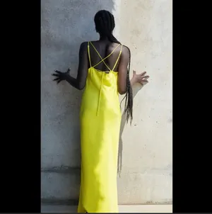 ZARA Satin Maxi Dress • Size M thumbnail 2
