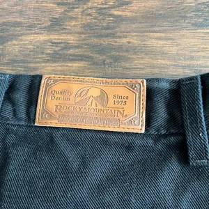 Rockies Vintage Bareback Western High Waisted Straight Leg Denim Jeans Black thumbnail 4