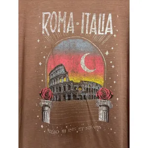 Girl Dangerous Roma Italia Long Sleeve Distressed Shirt 100% Cotton Size L thumbnail 4