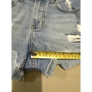 Billabong Women's Blue‎ High Rise Cutoff Distressed Shorts Size 27 thumbnail 2