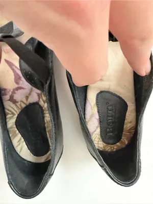 Born Ballet Flats Leather T Strap Dark Academia WhimsiGoth Metallic Grey Black thumbnail 11