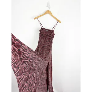 Urban Outfitters Veronica Midi Dress Size XS Ruched Geometric Smocked Back thumbnail 10