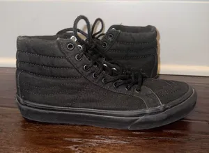 Vans Black High-Top Canvas Sneakers - Women’s Casual Skate Shoes thumbnail 1