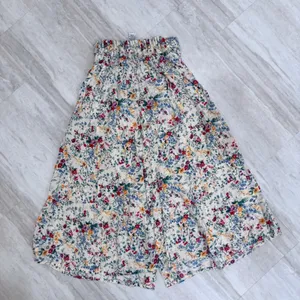 Sag Harbor Vintage Floral Button Front Midi Skirt Cream Rayon Cottagecore Large thumbnail 4