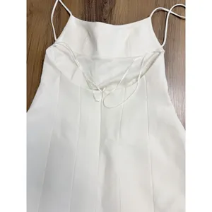 Zara White Cream Mini Dress Open Back Bachelorette Bridal Wedding Party thumbnail 5