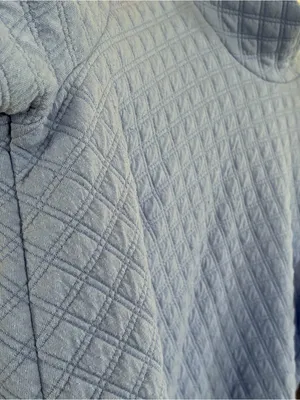 J. Crew Light Blue Quilted Turtleneck Pullover size M thumbnail 4