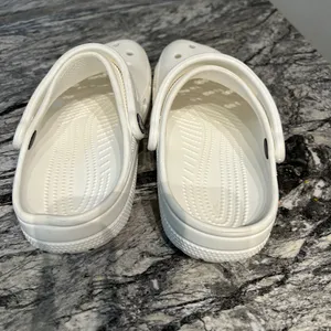 CROCS White Sandals with Signature Perforated Design thumbnail 4