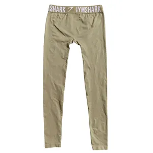 Gymshark Flex Leggings Womens‎ Medium Olive Green Seamless Logo Waistband Pants thumbnail 4
