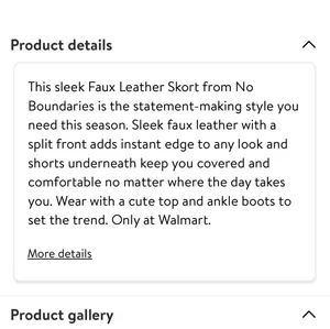 No Boundaries Leather Skort thumbnail 5
