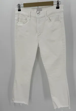 Mother Jeans Women’s 30 White Denim the Insider Crop Step Fray 1157-753 26” thumbnail 1