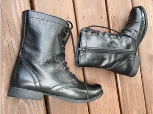 STEVE MADDEN Leather Lace-Up Combat Boots🖤🖤 thumbnail 11