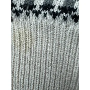Mossimo Supply Co Women Small Fair Isle Polar Bear Holiday Knit Sweater Red Gray thumbnail 4