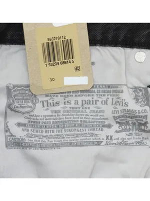 NWT Levi's 501 Original Distressed Button Fly Jean Shorts Jorts Lunar Black 30 thumbnail 6