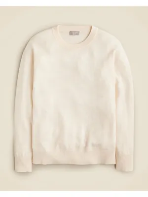 NWT J.Crew Cashmere Relaxed Crewneck Sweater in Snow Ivory Knit Pullover L thumbnail 4