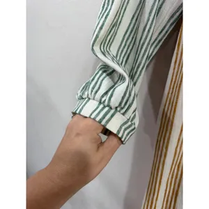 Zara Striped Colorblock Midi Dress V-Neck Long Sleeve Multi-Color Womens Medium thumbnail 5