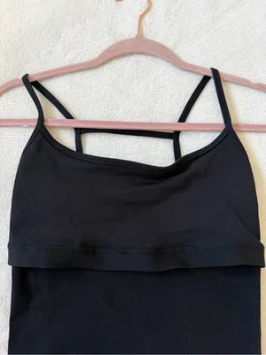 Fabletics 360 Black Seamless Onesie Romper Adjustable Strap Bodysuit thumbnail 10