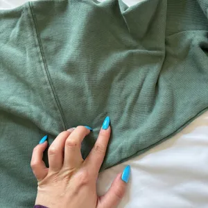 Aeropostale Green Full Zip Cropped Hoodie Sweatshirt Small Boxy Relaxed Fit thumbnail 6