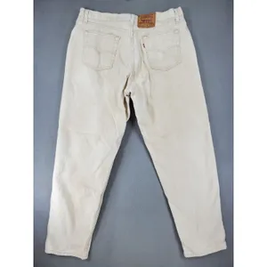 Levis 561 Relaxed Fit Jeans Women 18 M Beige Vintage 90s Made in USA Tapered Leg thumbnail 5