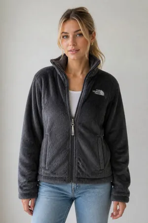 The North Face Gray Fleece Jacket Women’s XS thumbnail 1