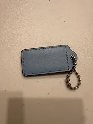 Coach Light Blue Leather hang Tag thumbnail 3
