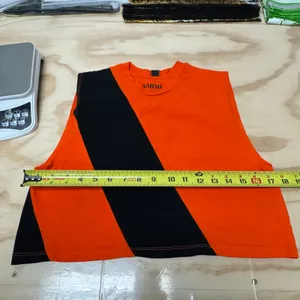 AARMY Women's Cropped Activewear Tank Top EJ1 Bright Orange Small‎ thumbnail 9