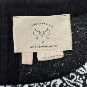 Anthropologie Vanessa‎ Virginia Top Large Black Floral Corset Back Cottagecore thumbnail 9