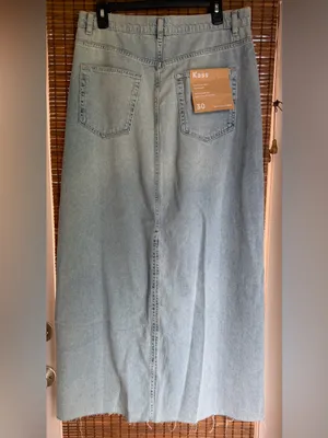 Reformation Kass Maxi Denim Skirt Bowen Size 30 NWT $188 thumbnail 9