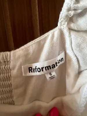 Reformation Dress Midi Linen thumbnail 7