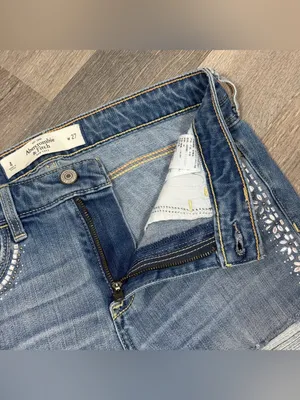 Abercrombie & Fitch Rhinestone Jeweled Distressed Skinny‎ Jeans Blue 4 thumbnail 6