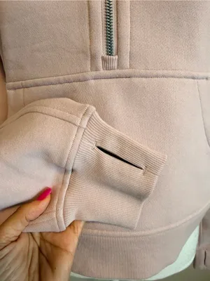 NWT Lululemon waist length oversized hooded scuba size xs/s porcelain pink thumbnail 10