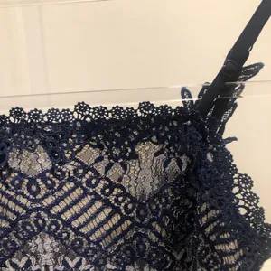 Foxiedox Anthropologie daleyza Lace‎ Square Neck Midi dress Navy Blue Size small thumbnail 6