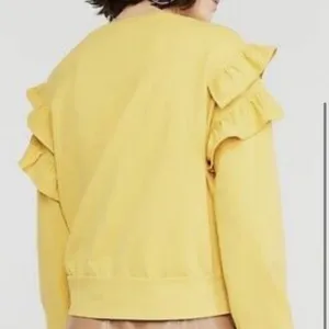 New Ann Taylor Lemon Shade Ruffle Sweatshirt Yellow thumbnail 3
