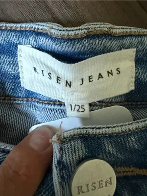 NWT Risen Jeans Light Blue Women's Cropped Wide-Leg shorts thumbnail 2