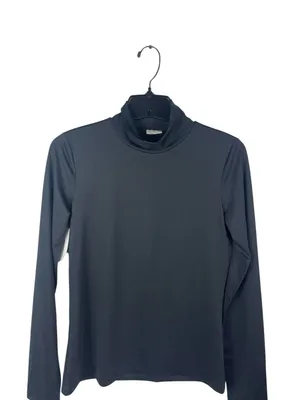 Wilfred Aritzia Cheval Turtleneck Top Black Stretch Long Sleeve Women’s M NWT thumbnail 3
